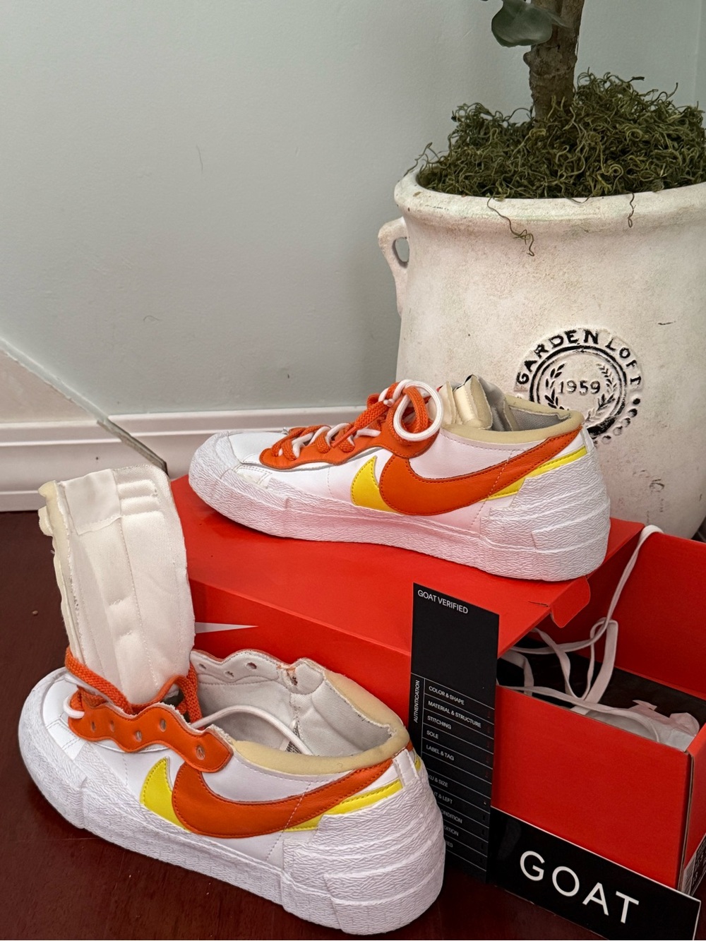 Nike x Sacai Blazer Low Magma Orange DD1877-100 Sz 11.5M / 13W